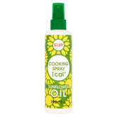 A 190ml Cooking Spray - Sunflower Oil bottle with a green cap, labeled "1 cal," priced at £1.69.